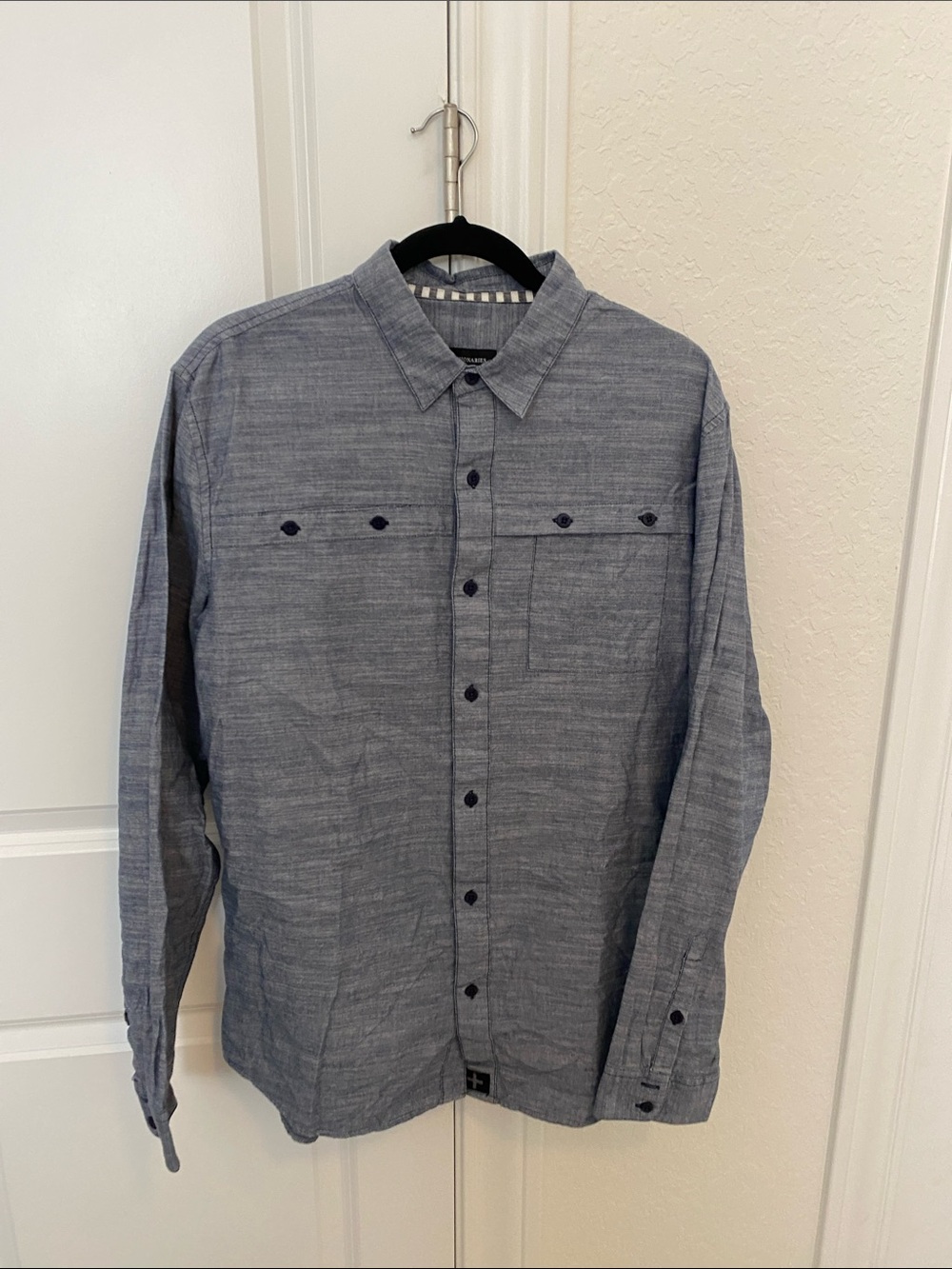 Tavik Men's Long-Sleeve Button-Down Shirt - Gray Blue